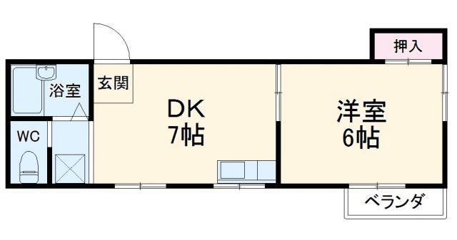 市川市鬼越のアパートの間取り