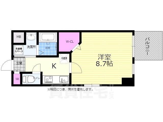 広島市南区松川町のマンションの間取り