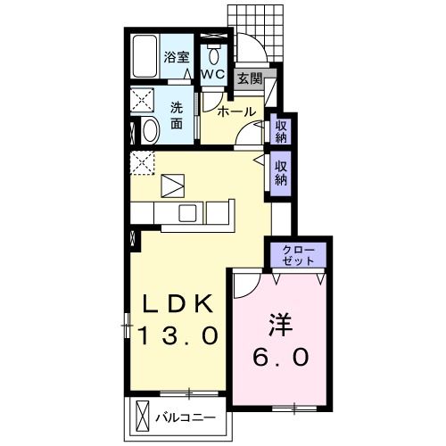 新城市字札木のアパートの間取り