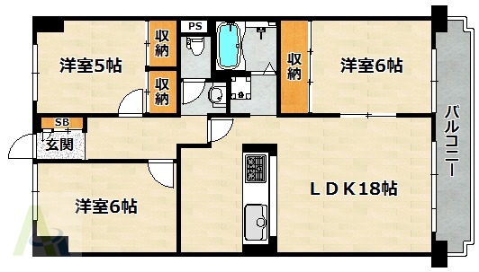 ライオンズマンション西鈴蘭台第2の間取り