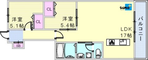 Jackson Street 521の間取り