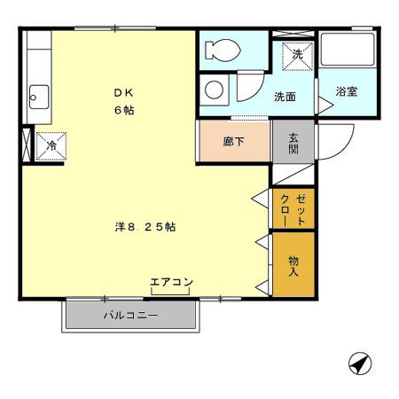 三重郡川越町大字豊田のアパートの間取り