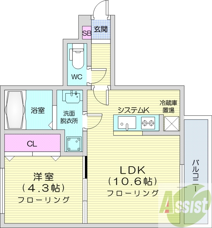 フォンテーヌ伏見の間取り