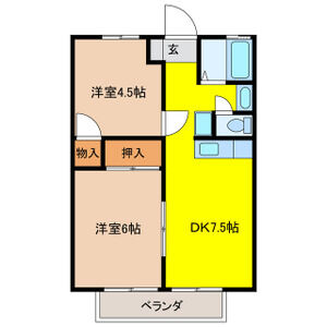 コーポ遊園の間取り