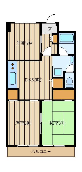 上鷺ロイヤルハイツの間取り