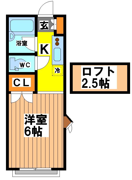 【世田谷区宮坂のアパートの間取り】