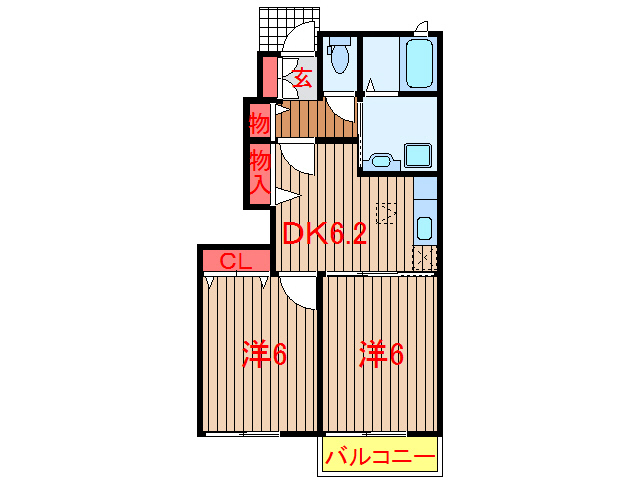 船橋市二和西のアパートの間取り