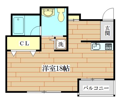 高槻市紺屋町のマンションの間取り