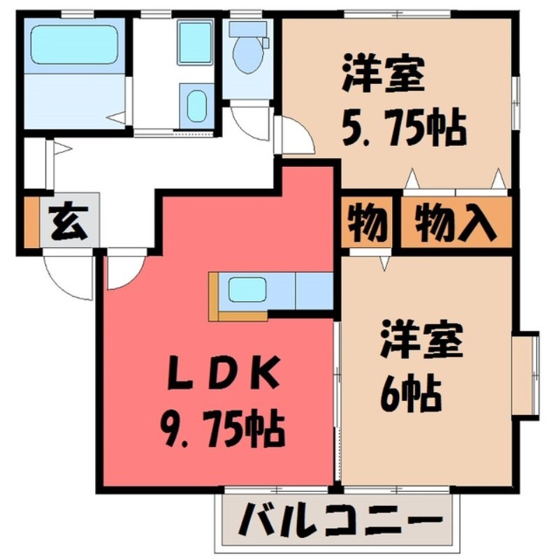 ソレアード・セレーサ Eの間取り