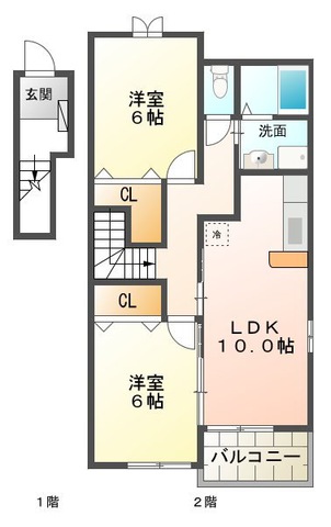 【アルハンブラ　Ｂ棟の間取り】