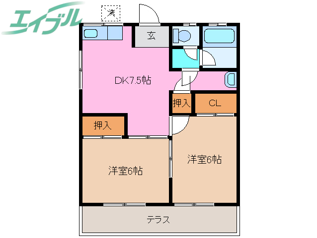 稲垣アパート2の間取り