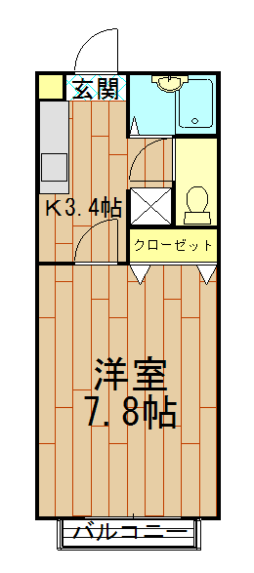 フルールハウスＡの間取り