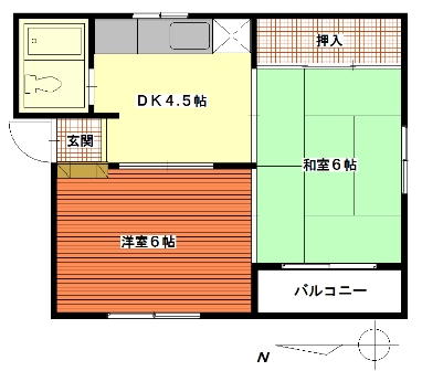 【広島市中区住吉町のマンションの間取り】