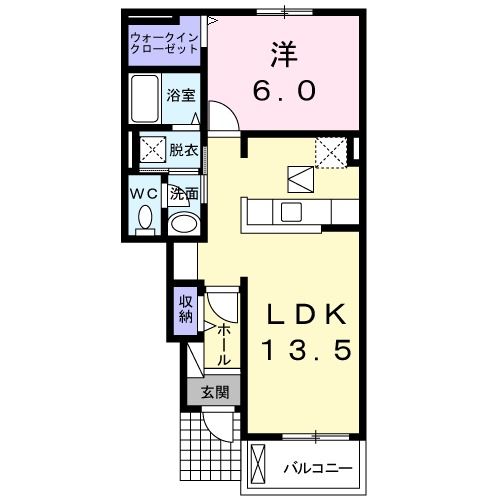 【直方市大字感田のアパートの間取り】