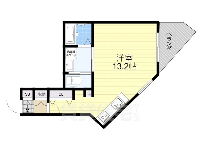 【大津市桜野町のマンションの間取り】