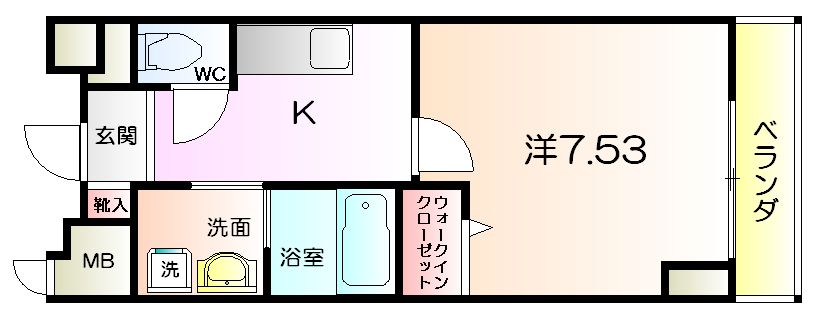 サザンクレスト七道の間取り