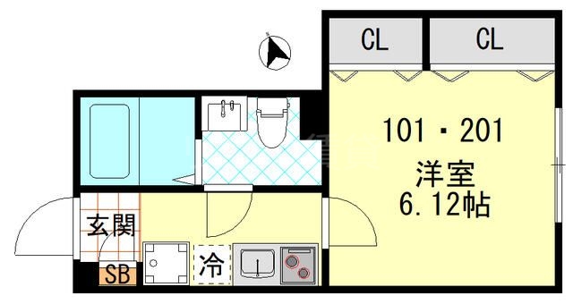 ＣＦジオーレ羽田の間取り