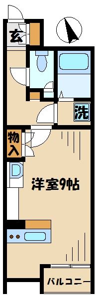 府中市西府町のアパートの間取り