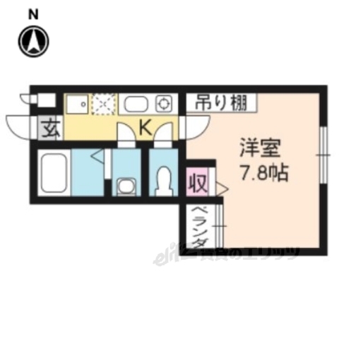 フラッティ堀川高辻の間取り