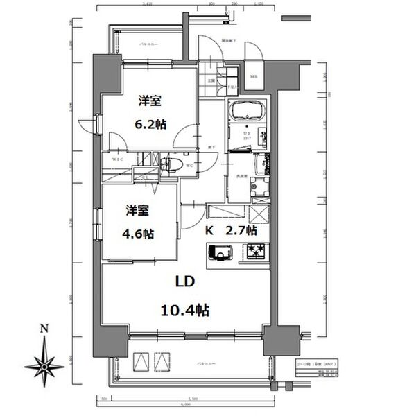 S-RESIDENCE亀島駅前blazeの間取り