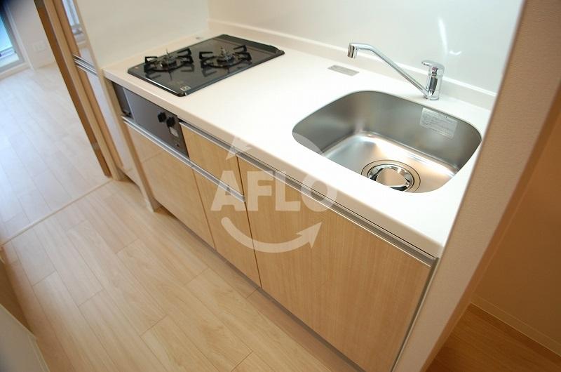 キッチン　アーバネックス谷町II　ガス２口コンロシステムキッチン