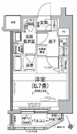 ＪＲ中央線 立川駅 徒歩7分 10階建 築6年の間取り写真