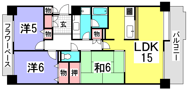 井口台パークヒルズ参番館の間取り写真