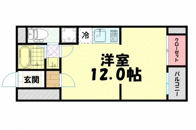 ラムール難波南の間取り写真