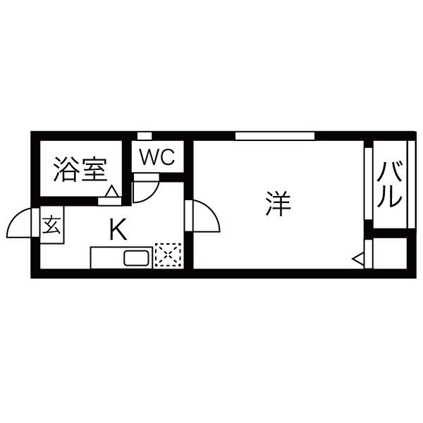 地下鉄鶴舞線 庄内通駅 徒歩7分 2階建 築21年の間取り写真