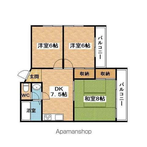 コート佐井寺の間取り写真