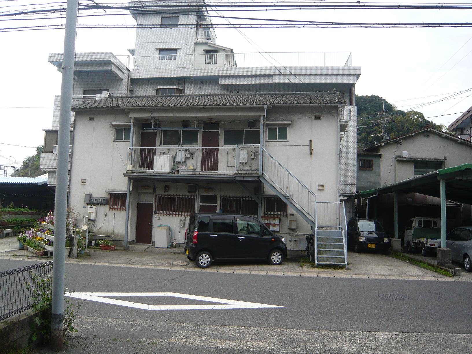 鹿児島市田上のアパートの建物外観