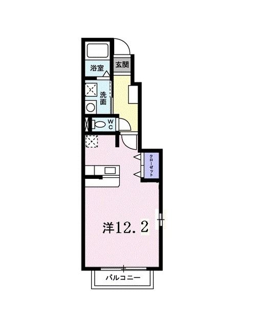 八代市古閑上町のアパートの間取り