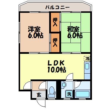 オーサンス西山（西山2丁目）の間取り