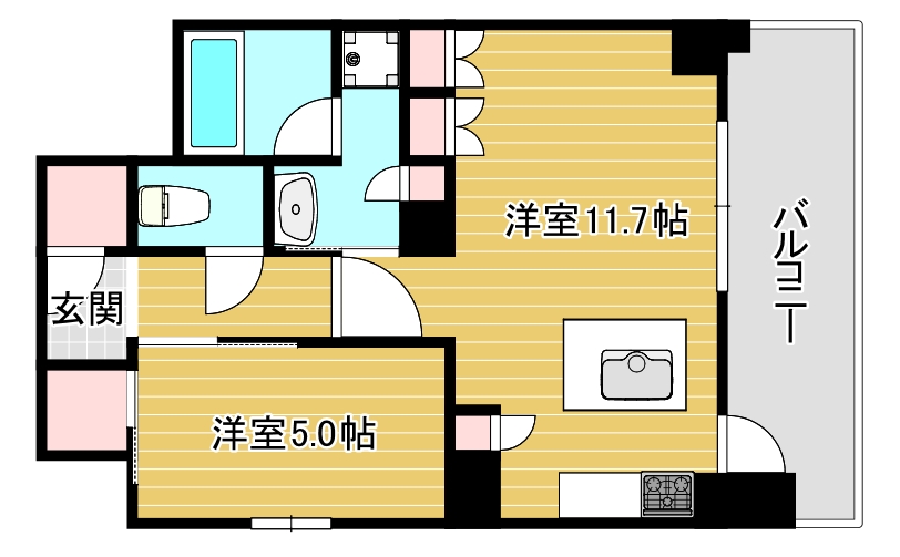 エステムプラザ南船場レジスタの間取り