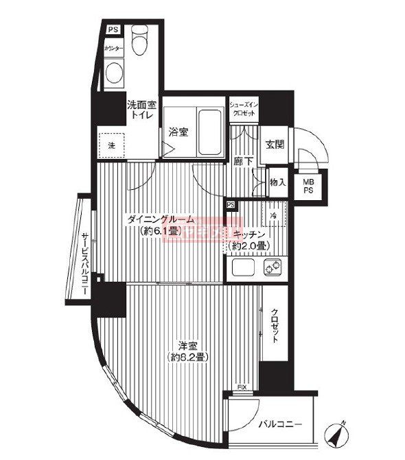 カスタリア初台の間取り