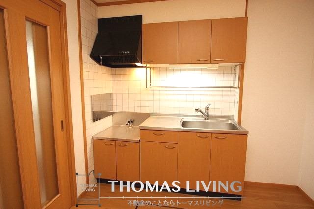 キッチン　冷蔵庫置き場も確保できます。