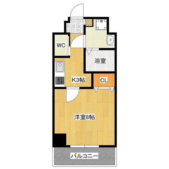 岡山市南区青江のマンションの間取り