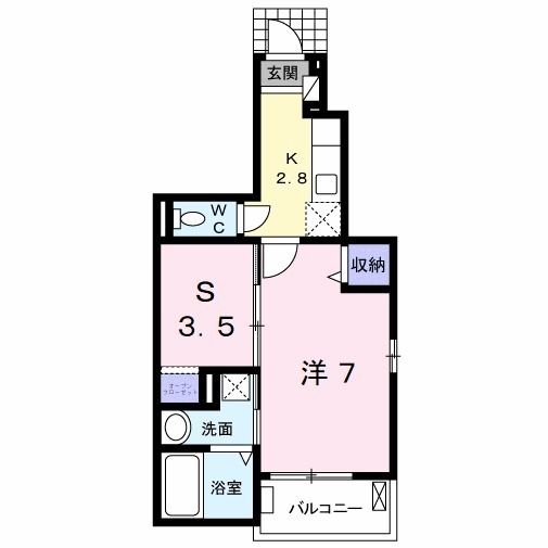 【北九州市門司区大里桃山町のアパートの間取り】