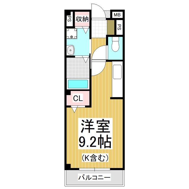 安曇野市豊科のアパートの間取り