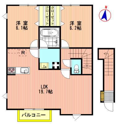 ティーゲルヒュース(北棟)の間取り