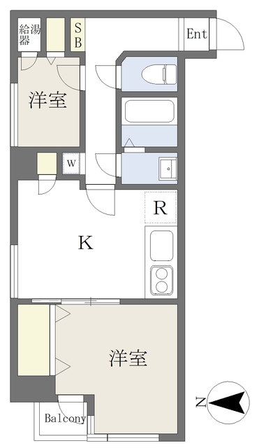 台東区浅草のマンションの間取り