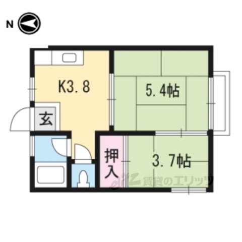 鷺森荘の間取り