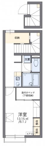 レオパレスキュルティ上林の間取り