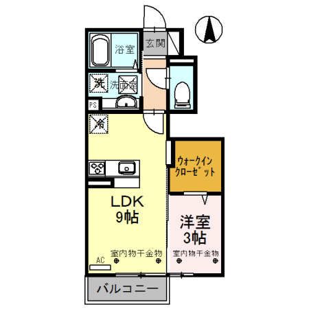 D-room利田　B棟の間取り