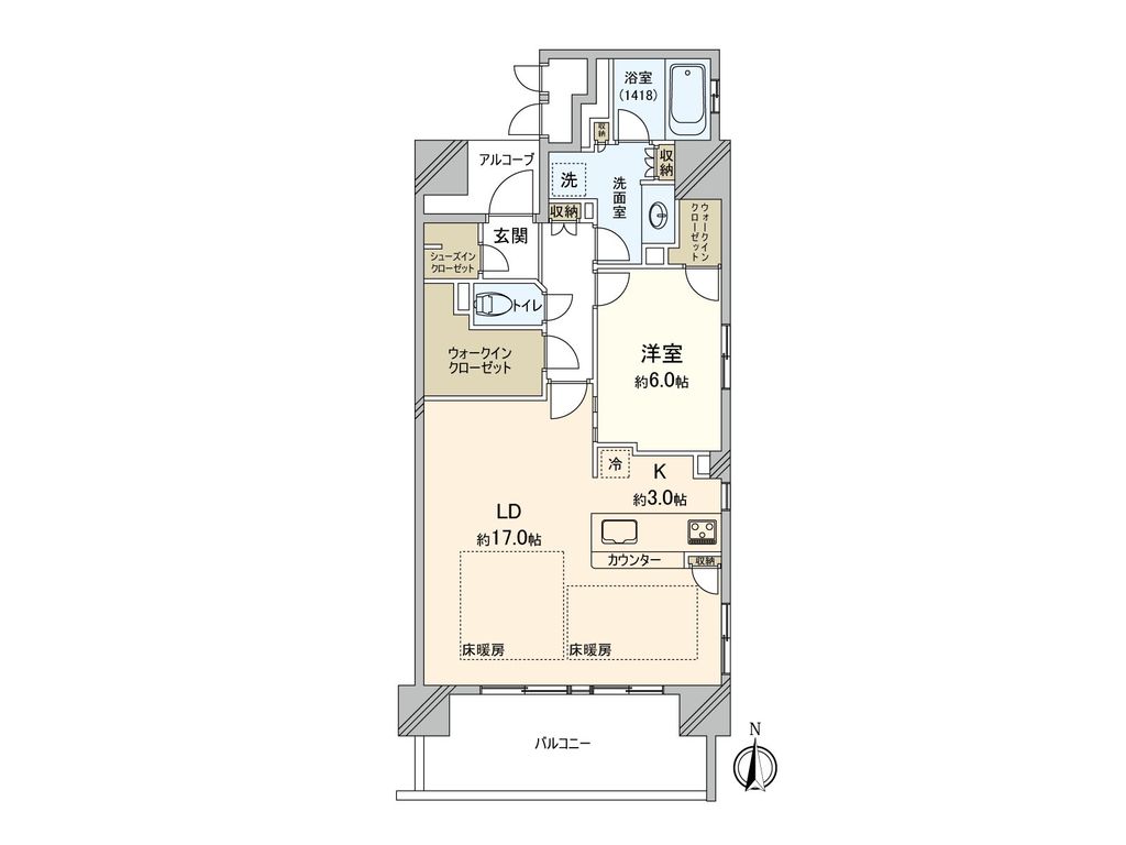 ブランズ北浜の間取り