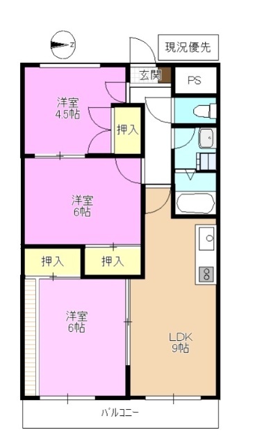 神科グランドマンションの間取り