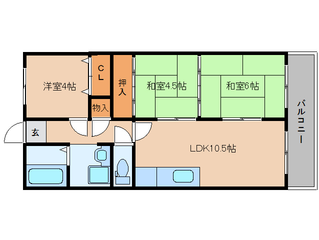 【大和高田市大字築山のマンションの間取り】