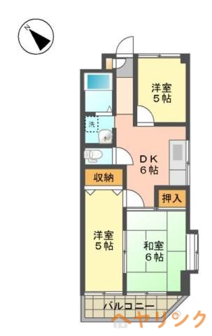 名古屋市名東区上菅のマンションの間取り