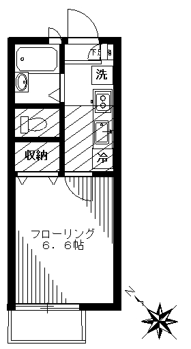 世田谷区野沢のアパートの間取り