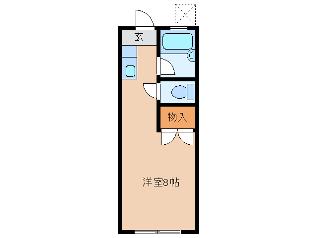 松阪市久保町のアパートの間取り